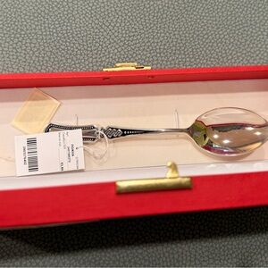Vintage Russian Silver Spoon – New in Original Box (Red Case)